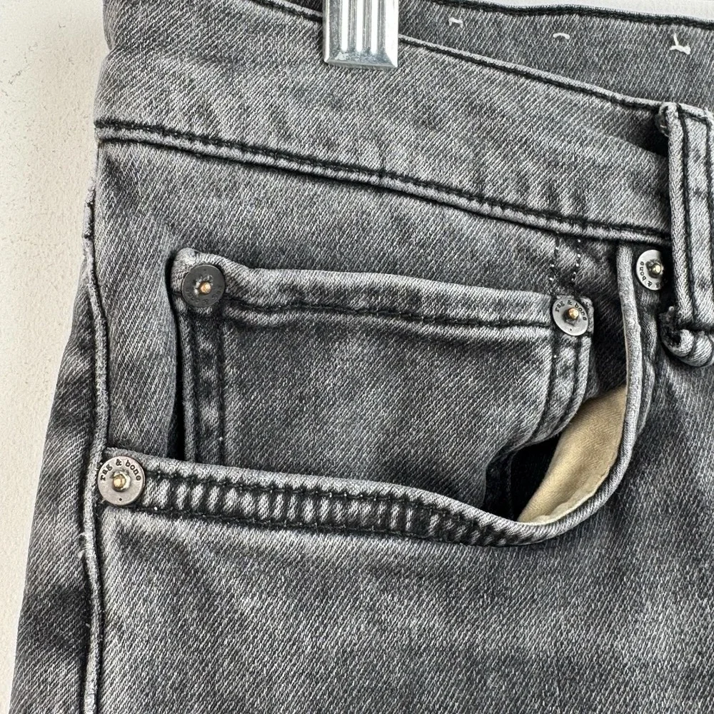 Rag & Bone Slim Jeans Mens 30x32 Gray Fit 2 Tapered Dark Wash Stretch Denim